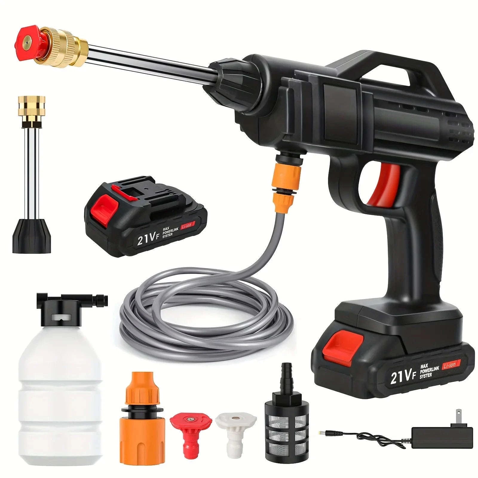 600W Cordless High Pressure Cleaner for Makita 18V Battery-With 2XBattery / Electric / Poland