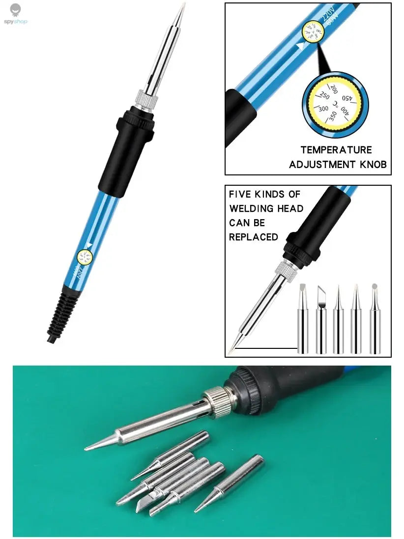 60W Adjustable Temperature Electric Soldering Iron EU 220V / ☆US Plug is110V☆ Welding Iron DIY for Repairing Spy-shop.com
