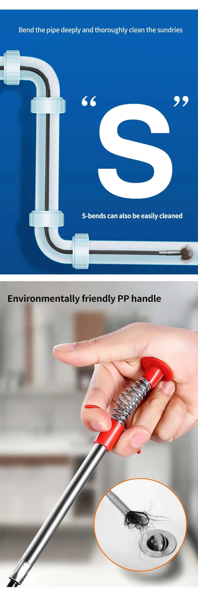 60cm Spring Pipe Dredging Tool-Default Title