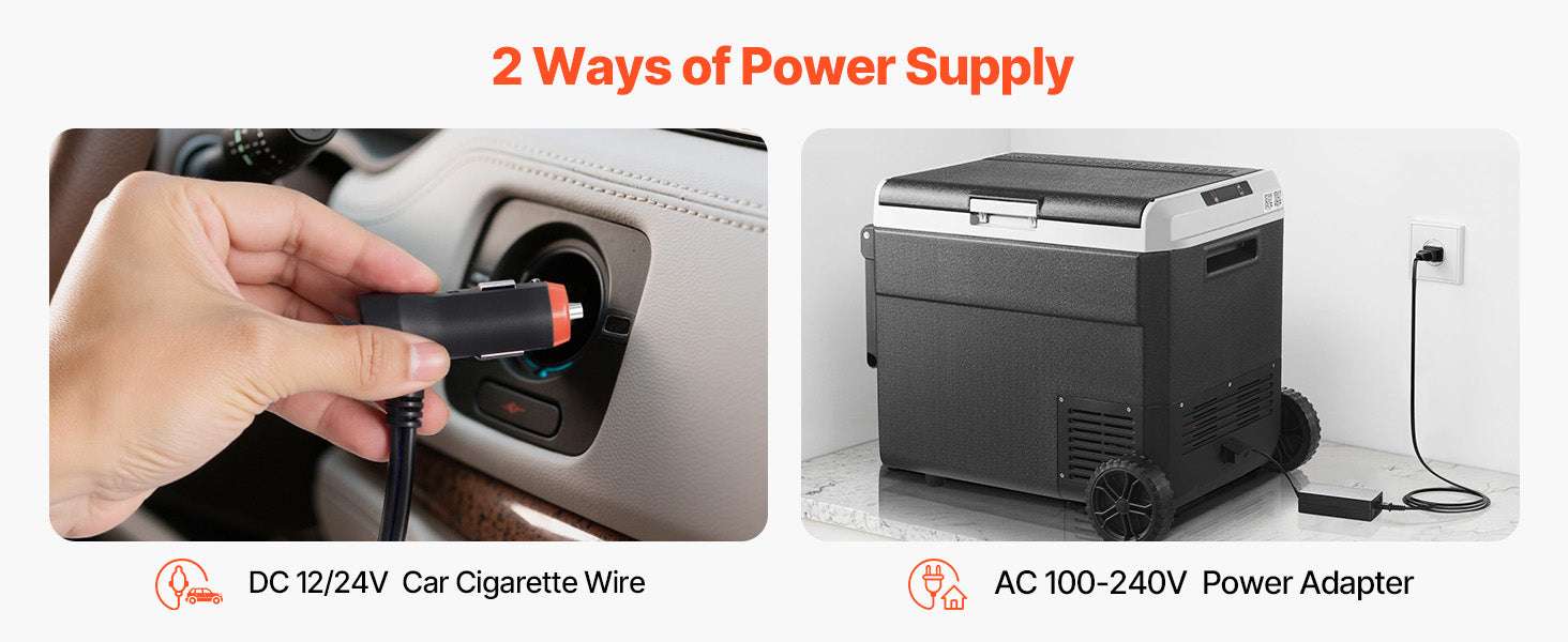 60L Portable Car Refrigerator Freezer with Wheels & Fast Cooling-60L / United States