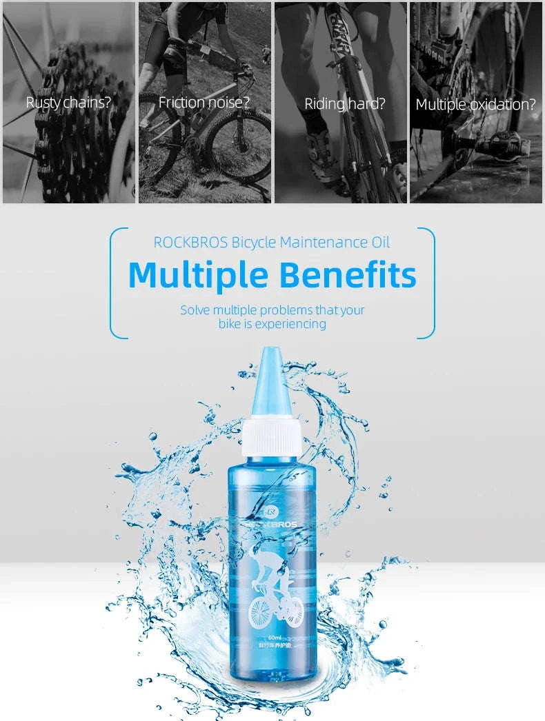 60ML Bicycle Chain Oil for Smooth Riding MTB & Road Bikes-5 PCS