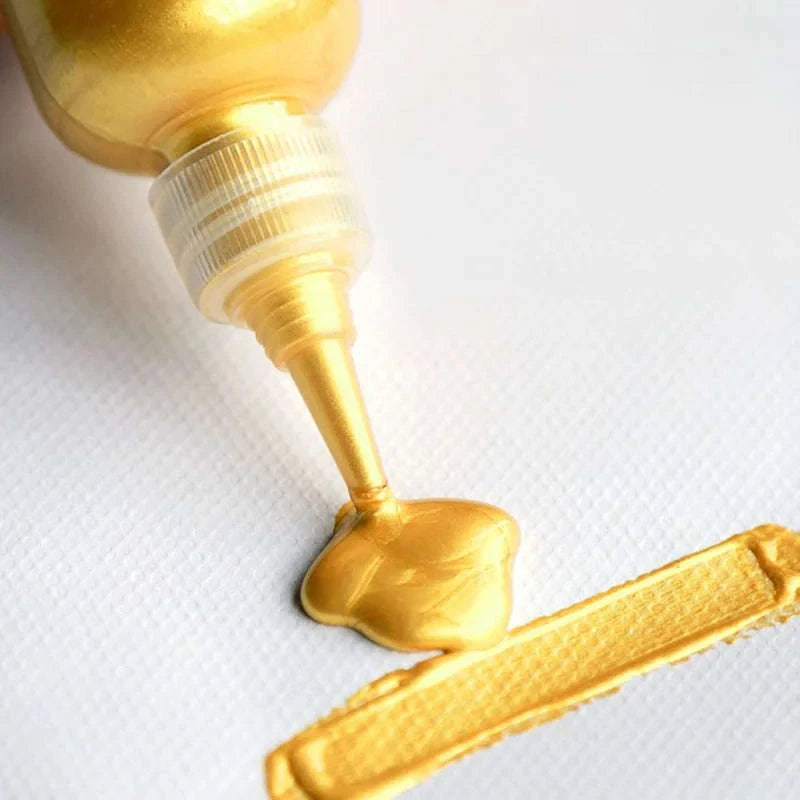 60ml Gold Metallic Acrylic Paint for DIY Projects-Green