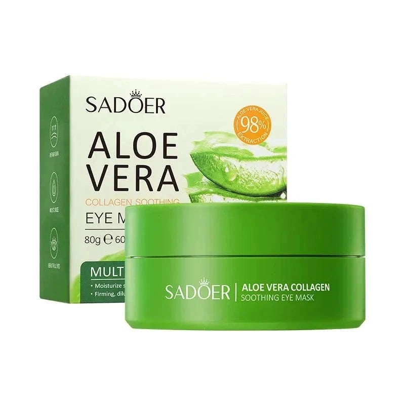 60pcs Aloe Vera Collagen Gel Masks for Hydrating Eye Skin-Default Title