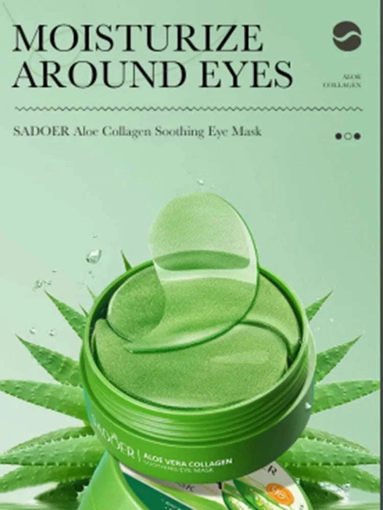 60pcs Aloe Vera Collagen Gel Masks for Hydrating Eye Skin-Default Title