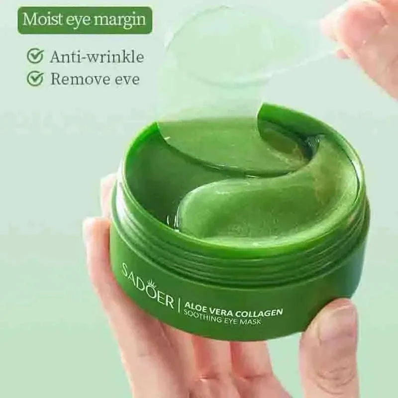 60pcs Aloe Vera Collagen Gel Masks for Hydrating Eye Skin-Default Title