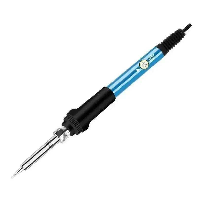 60W Adjustable Temperature Electric Soldering Iron-5 in 1 Gray EU