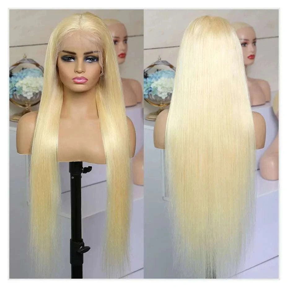 613 Honey Blonde Straight Lace Front Human Hair Wig (13x4, 13x6, 360 HD)-360 HD Frontal Wig / 42inches / 200 Density|United States
