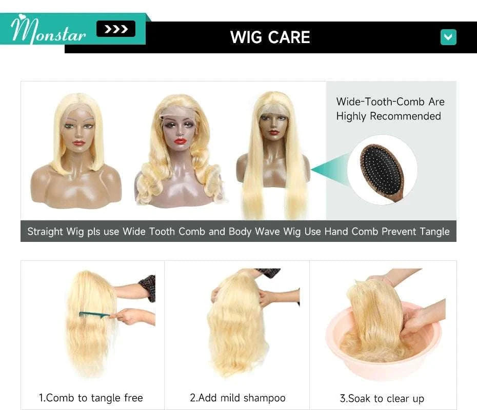 613 Honey Blonde Straight Lace Front Human Hair Wig (13x4, 13x6, 360 HD)-360 HD Frontal Wig / 42inches / 200 Density|United States