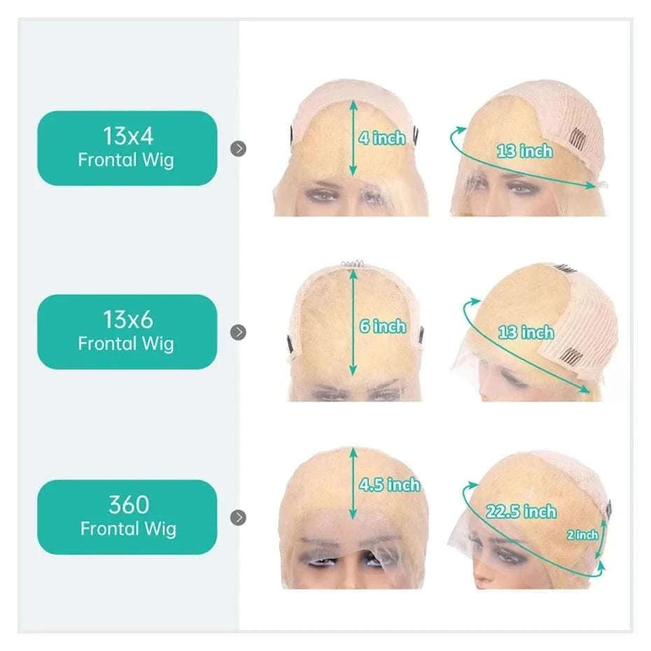 613 Honey Blonde Straight Lace Front Human Hair Wig (13x4, 13x6, 360 HD)-360 HD Frontal Wig / 42inches / 200 Density|United States
