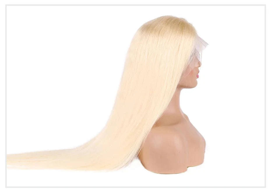 613 Honey Blonde Straight Lace Front Human Hair Wig (13x4, 13x6, 360 HD)-360 HD Frontal Wig / 42inches / 200 Density|United States