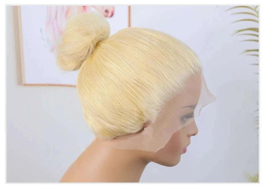 613 Honey Blonde Straight Lace Front Human Hair Wig (13x4, 13x6, 360 HD)-360 HD Frontal Wig / 42inches / 200 Density|United States