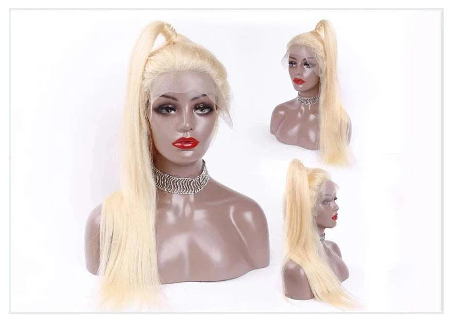 613 Honey Blonde Straight Lace Front Human Hair Wig (13x4, 13x6, 360 HD)-360 HD Frontal Wig / 42inches / 200 Density|United States