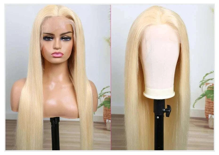 613 Honey Blonde Straight Lace Front Human Hair Wig (13x4, 13x6, 360 HD)-360 HD Frontal Wig / 42inches / 200 Density|United States