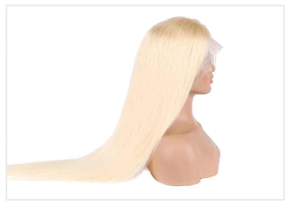 613 Honey Blonde Straight Lace Front Human Hair Wig (13x4, 13x6, 360 HD)-360 HD Frontal Wig / 42inches / 200 Density|United States