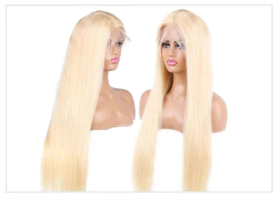 613 Honey Blonde Straight Lace Front Human Hair Wig (13x4, 13x6, 360 HD)-360 HD Frontal Wig / 42inches / 200 Density|United States