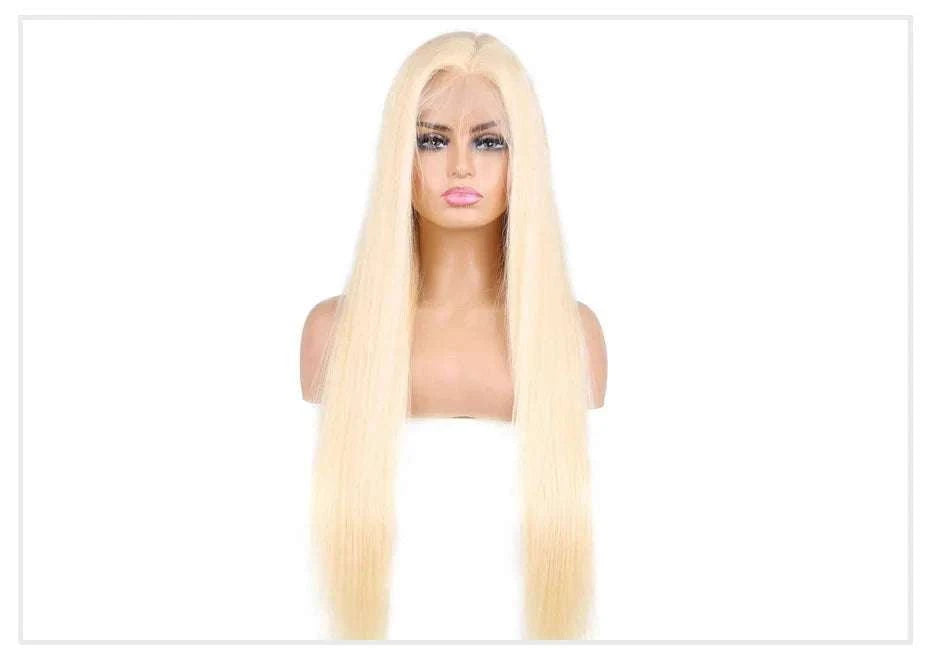 613 Honey Blonde Straight Lace Front Human Hair Wig (13x4, 13x6, 360 HD)-360 HD Frontal Wig / 42inches / 200 Density|United States