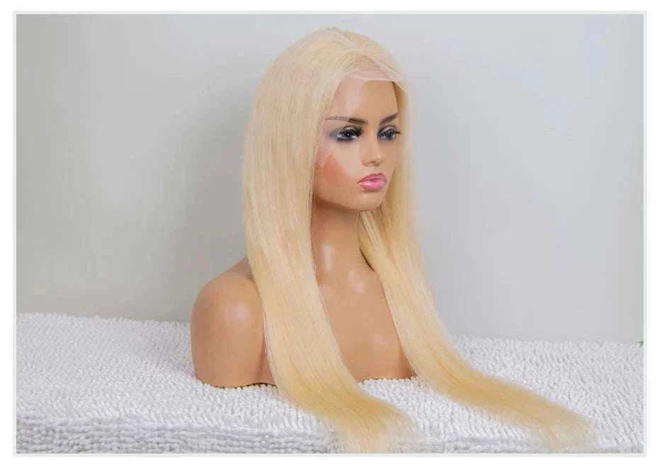 613 Honey Blonde Straight Lace Front Human Hair Wig (13x4, 13x6, 360 HD)-360 HD Frontal Wig / 42inches / 200 Density|United States