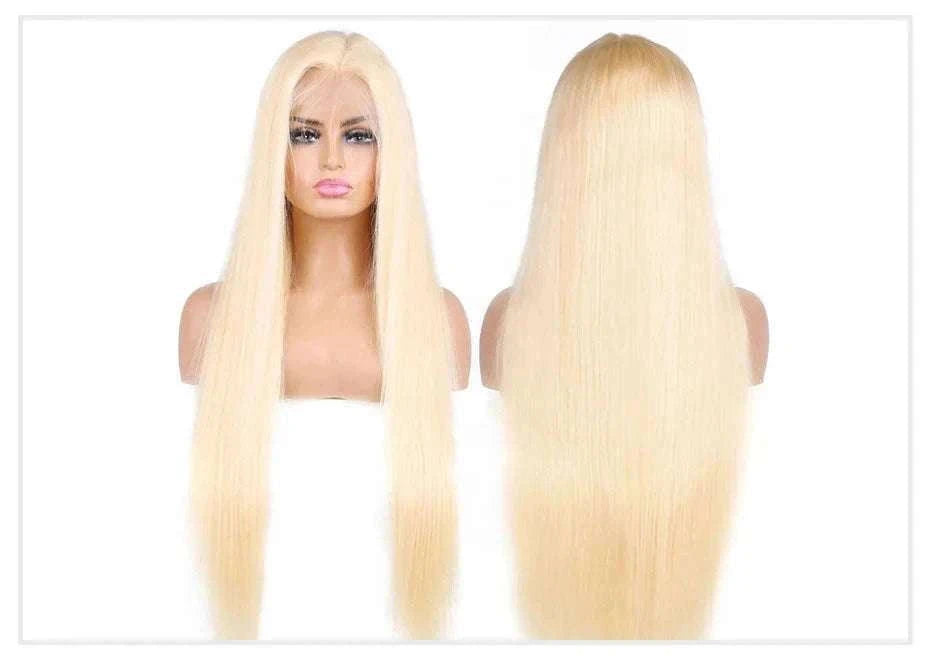 613 Honey Blonde Straight Lace Front Human Hair Wig (13x4, 13x6, 360 HD)-360 HD Frontal Wig / 42inches / 200 Density|United States