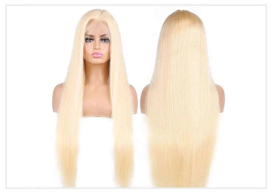 613 Honey Blonde Straight Lace Front Human Hair Wig (13x4, 13x6, 360 HD)-360 HD Frontal Wig / 42inches / 200 Density|United States