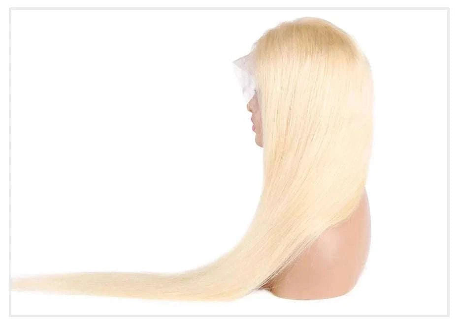 613 Honey Blonde Straight Lace Front Human Hair Wig (13x4, 13x6, 360 HD)-360 HD Frontal Wig / 42inches / 200 Density|United States