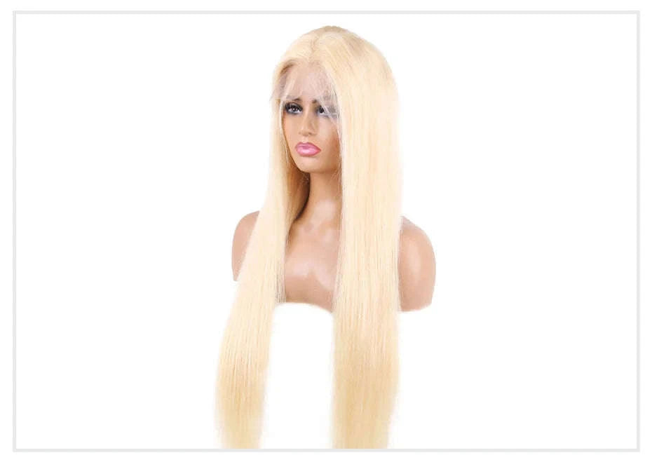 613 Honey Blonde Straight Lace Front Human Hair Wig (13x4, 13x6, 360 HD)-360 HD Frontal Wig / 42inches / 200 Density|United States