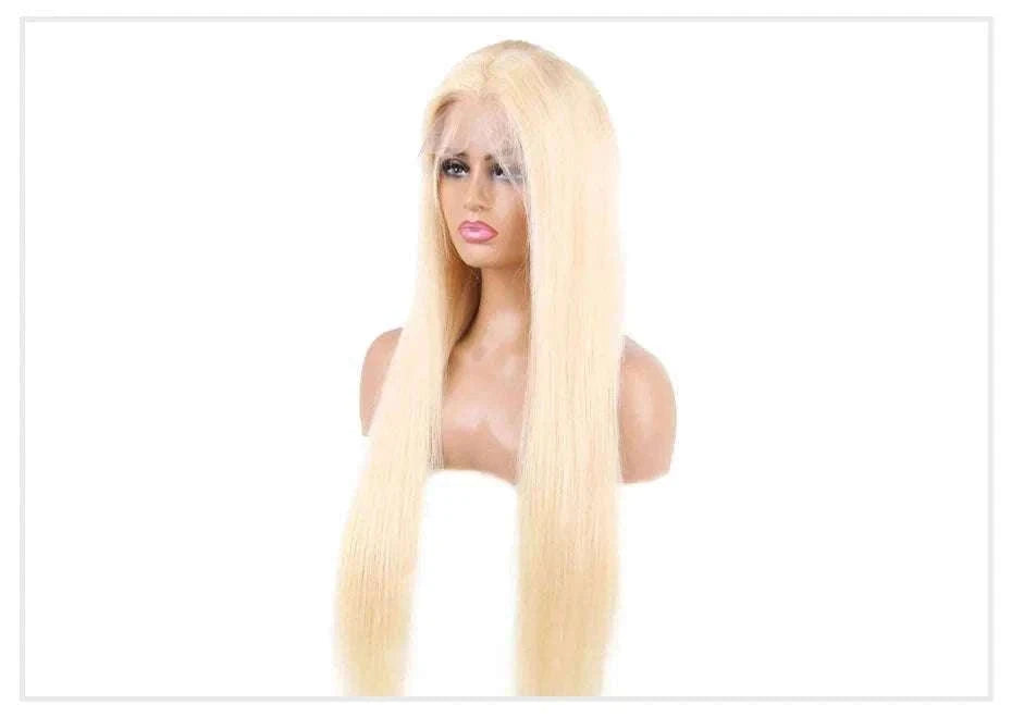 613 Honey Blonde Straight Lace Front Human Hair Wig (13x4, 13x6, 360 HD)-360 HD Frontal Wig / 42inches / 200 Density|United States