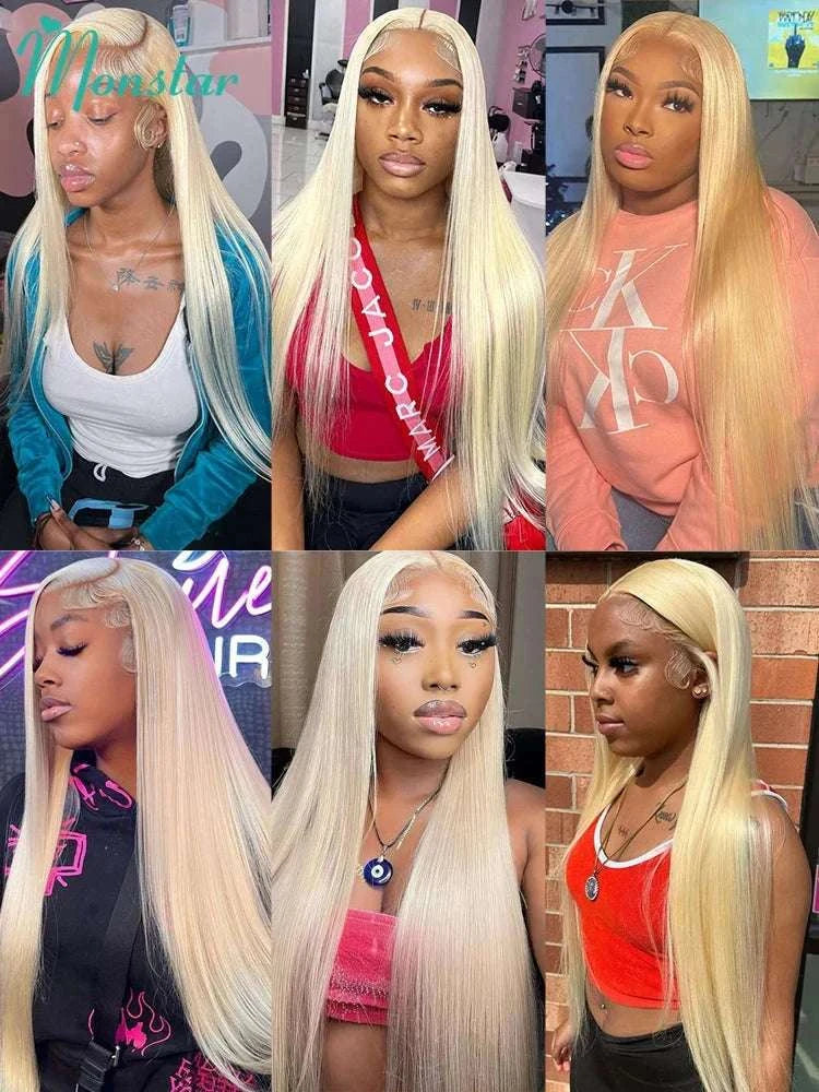 613 Honey Blonde Straight Lace Front Human Hair Wig (13x4, 13x6, 360 HD)-
