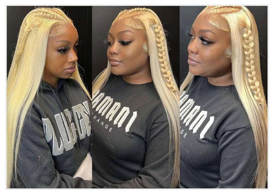 613 Honey Blonde Straight Lace Front Human Hair Wig (13x4, 13x6, 360 HD)-