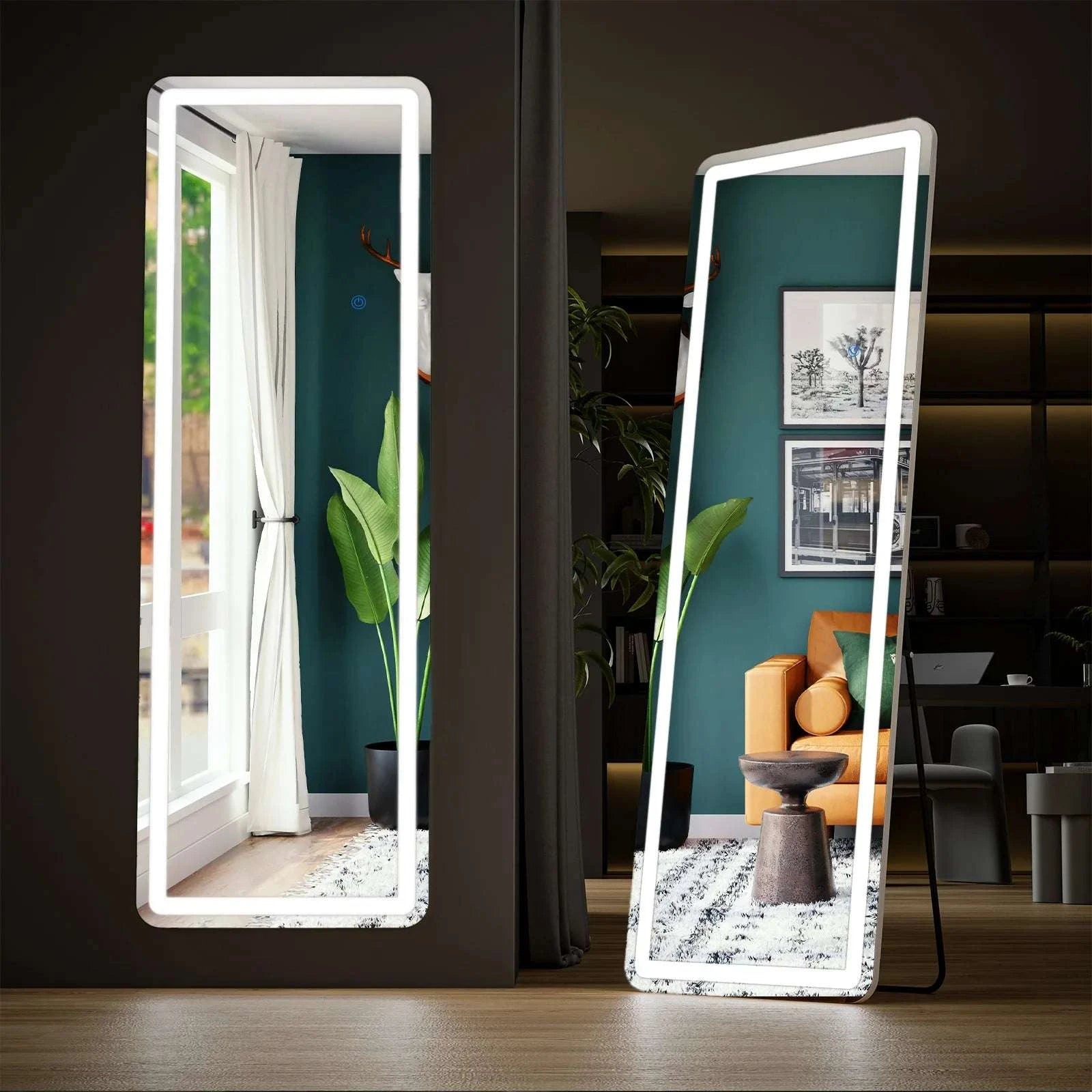 64" x 21" Full Length Floor Mirror with Aluminum Frame-1 piece / United States