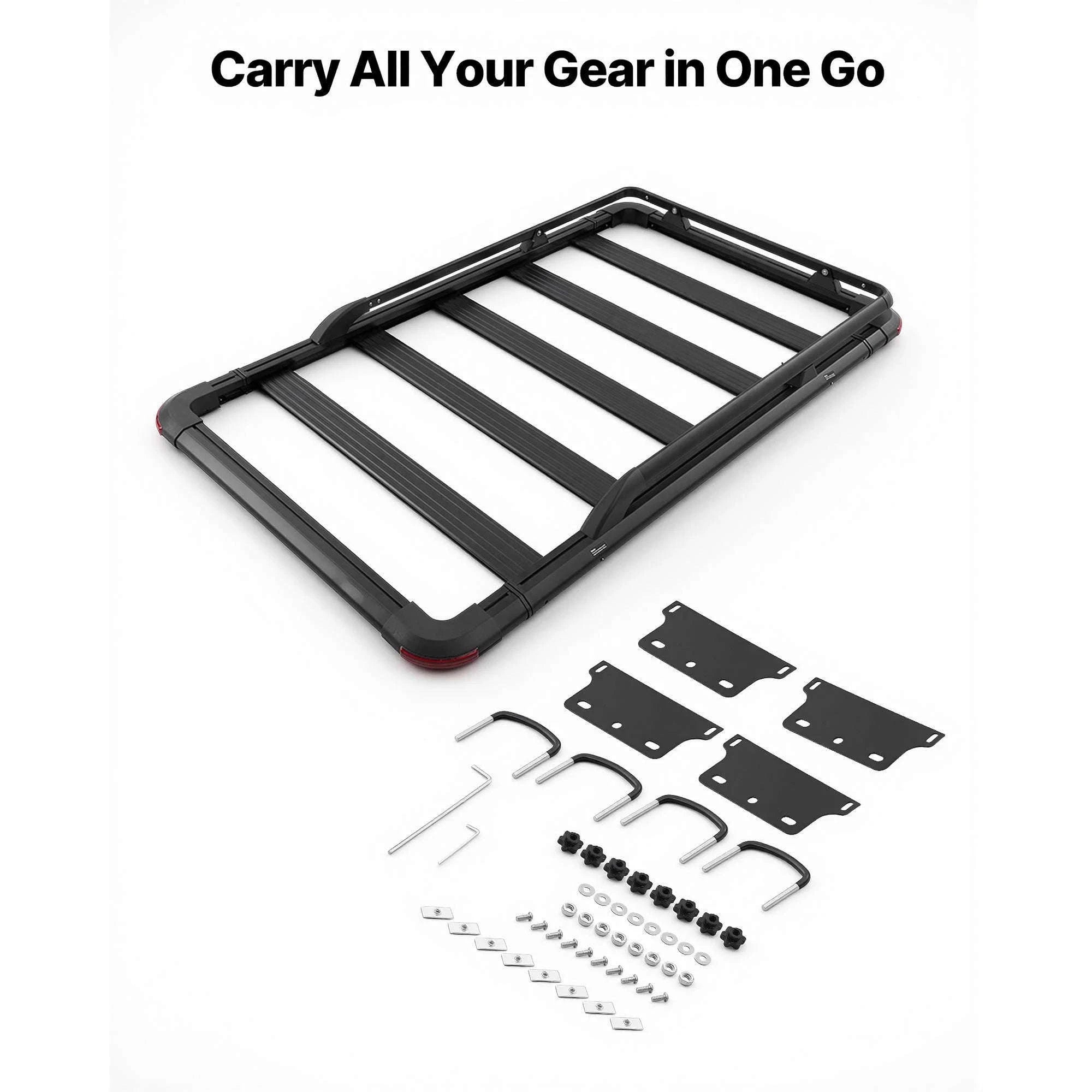 64 x 39 x 4.53 in Roof Rack Cargo Basket with Extension, 200 lbs Capacity, Universal Fit-64x39inch / United States