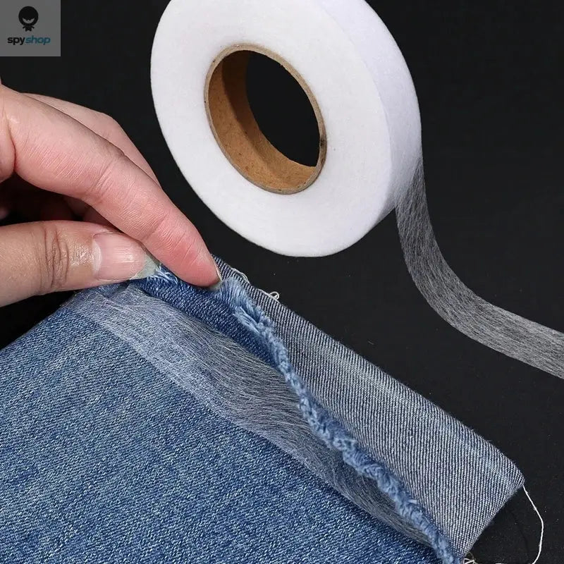 64M Roll Non-woven Double-side Interlining Adhesive Fabric Cloth Apparel Iron On Hem Tape Edge Shorten Pants DIY Sewing Tool Spy-shop.com