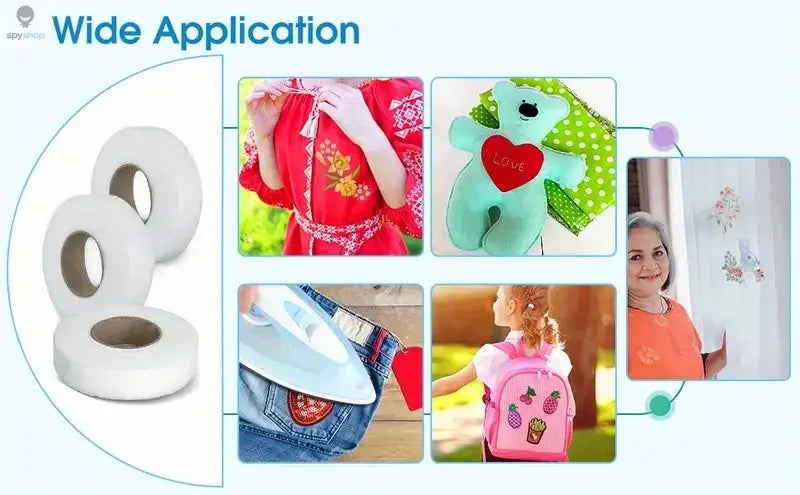 64M Roll Non-woven Double-side Interlining Adhesive Fabric Cloth Apparel Iron On Hem Tape Edge Shorten Pants DIY Sewing Tool Spy-shop.com