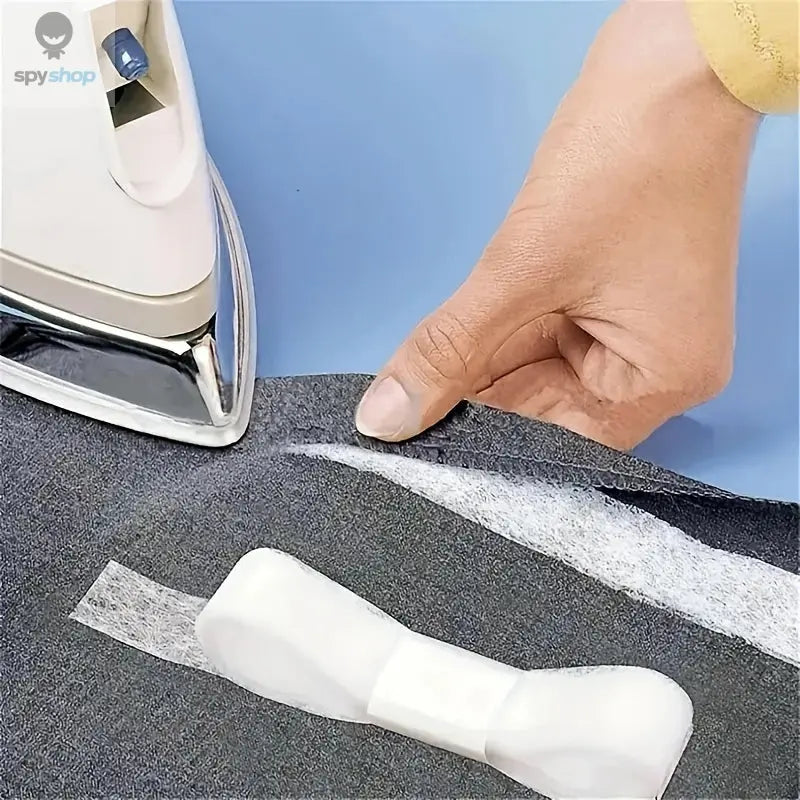 64M Roll Non-woven Double-side Interlining Adhesive Fabric Cloth Apparel Iron On Hem Tape Edge Shorten Pants DIY Sewing Tool Spy-shop.com
