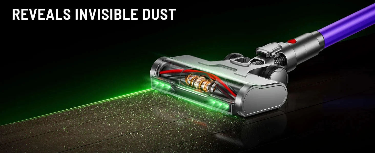 650W Cordless Vacuum Cleaner 65KPA Strong Suction for Pet Hair and Carpet-EU / United States