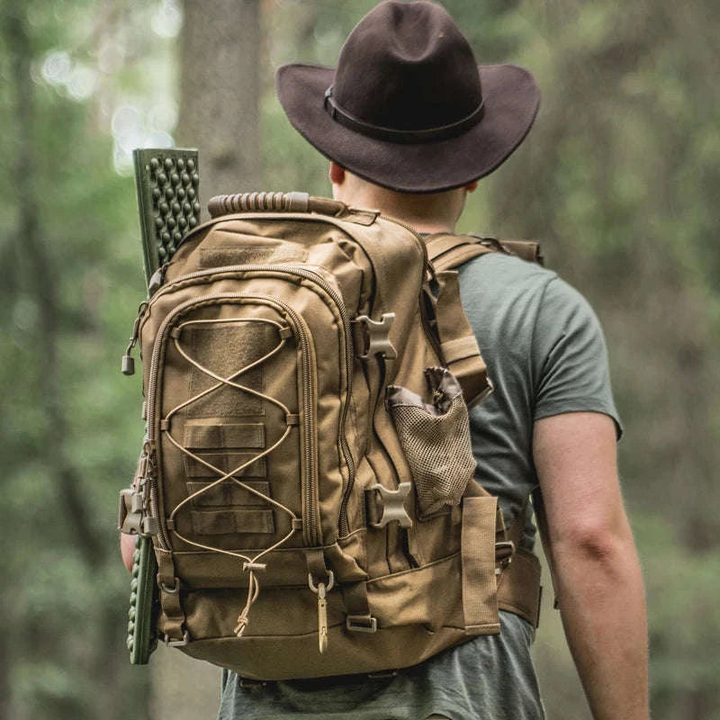 65L Outdoor Tactical Backpack-Brown / United States