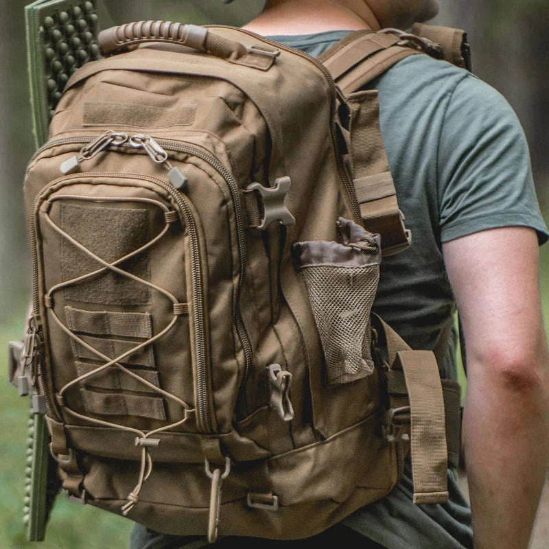 65L Outdoor Tactical Backpack-Brown / United States