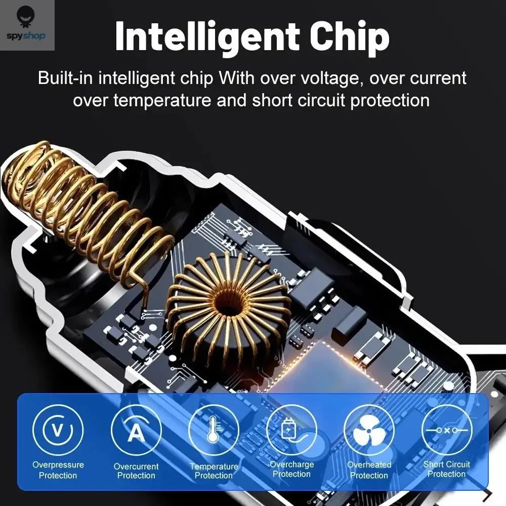 66-250W PD Car Charger QC3.0 Fast Charge One to Six Car Cigarette Lighter Plug Car Charger Flash Charge with Digital Display Spy-shop.com