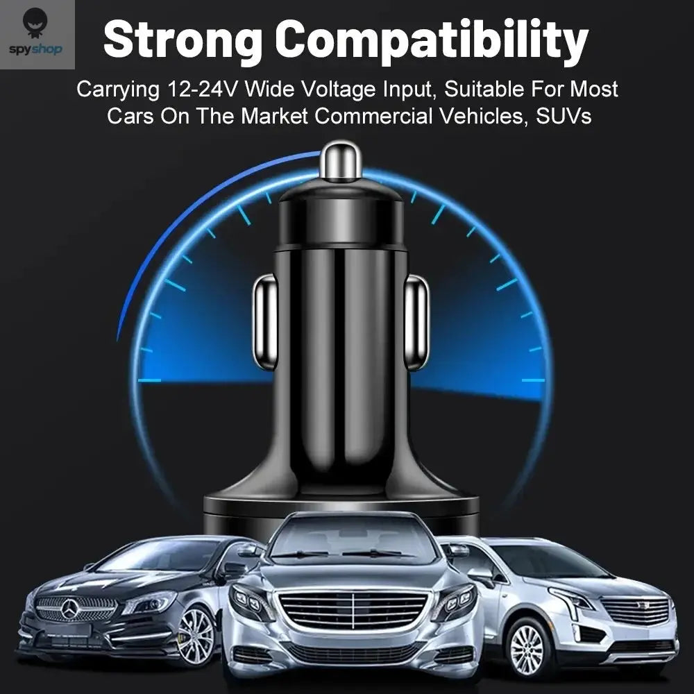 66-250W PD Car Charger QC3.0 Fast Charge One to Six Car Cigarette Lighter Plug Car Charger Flash Charge with Digital Display Spy-shop.com