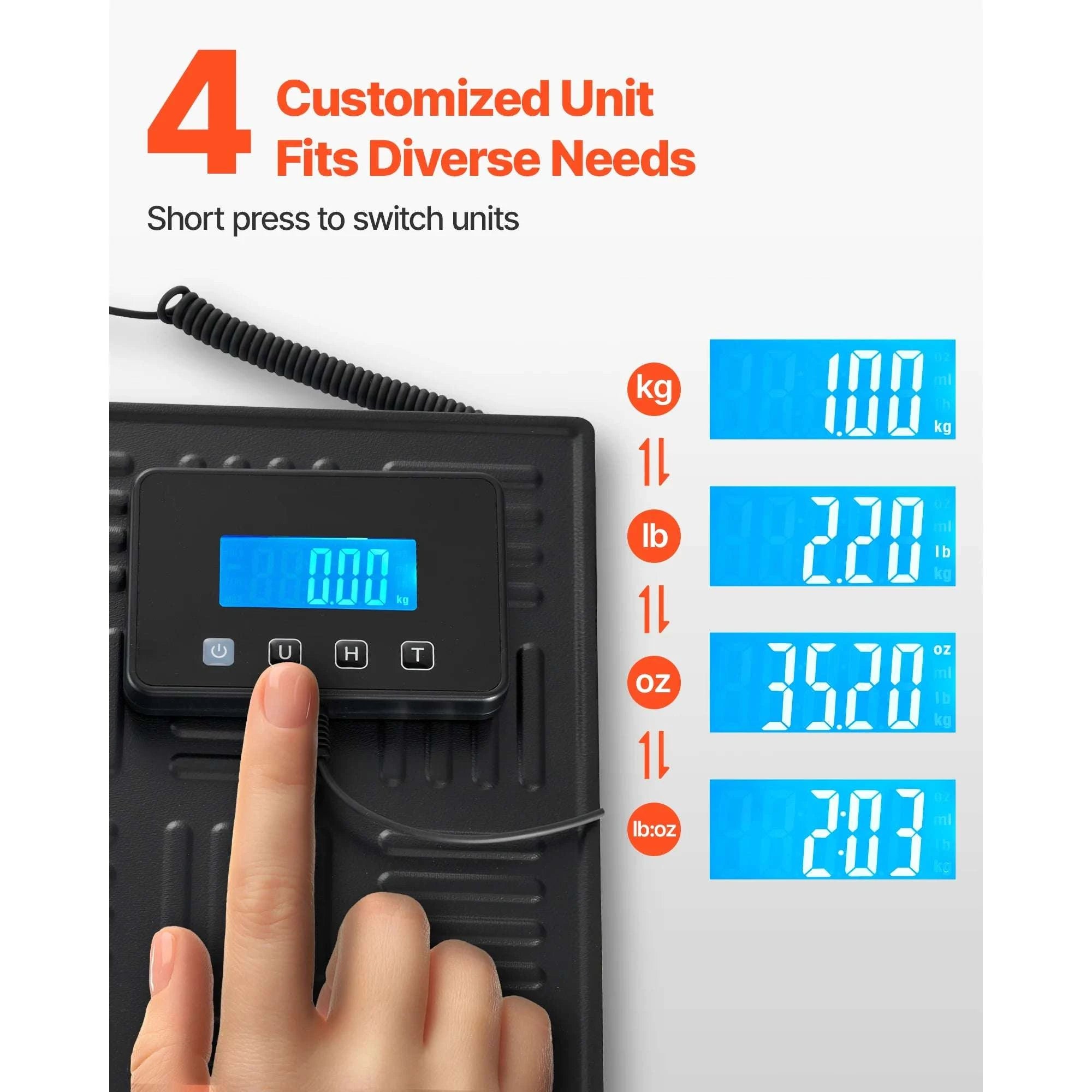 660 lb Digital Postal Scale with Dual Accuracy & Detachable Display-660 lbs / United States