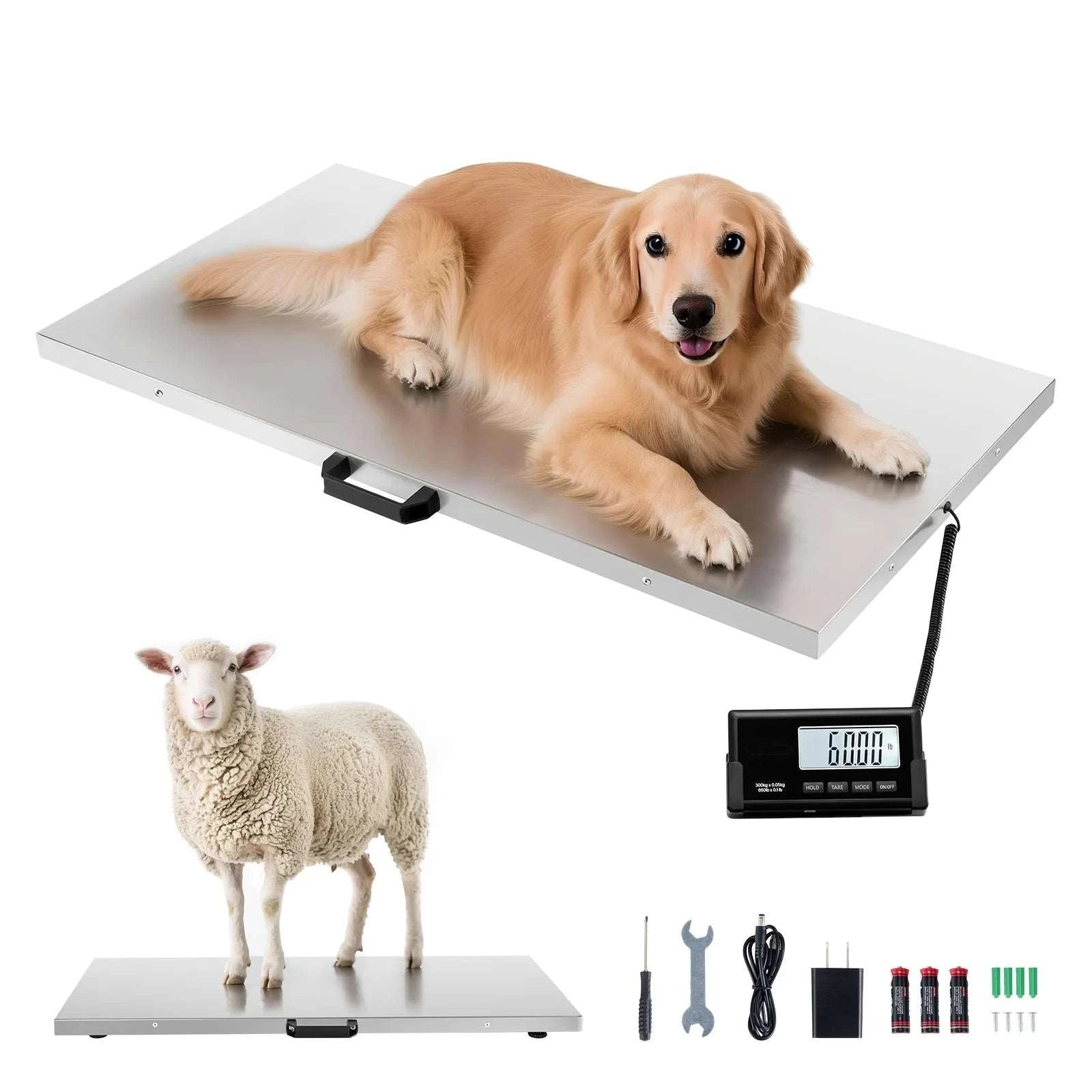 660 lb Digital Shipping Scale with LCD Display & AC/DC Power-660 lbs / United States