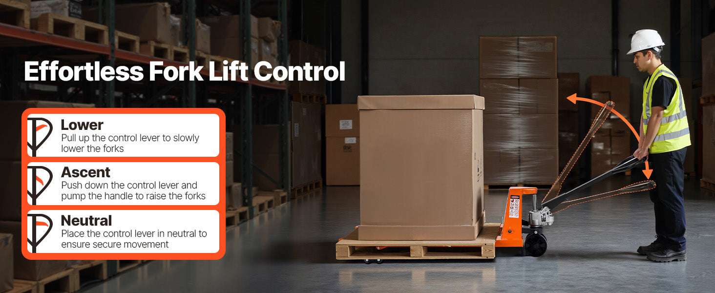 6600 lb Manual Pallet Jack 48x27 Forks Hydraulic Lift Truck-6600 lbs / United States