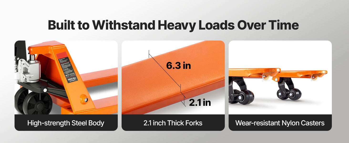 6600 lb Manual Pallet Jack 48x27 Forks Hydraulic Lift Truck-6600 lbs / United States