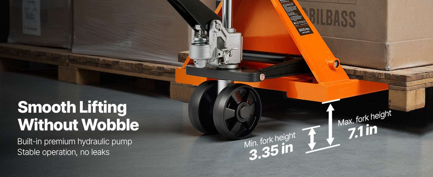 6600 lb Manual Pallet Jack 48x27 Forks Hydraulic Lift Truck-6600 lbs / United States