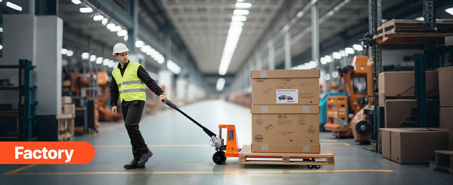 6600 lb Manual Pallet Jack 48x27 Forks Hydraulic Lift Truck-6600 lbs / United States