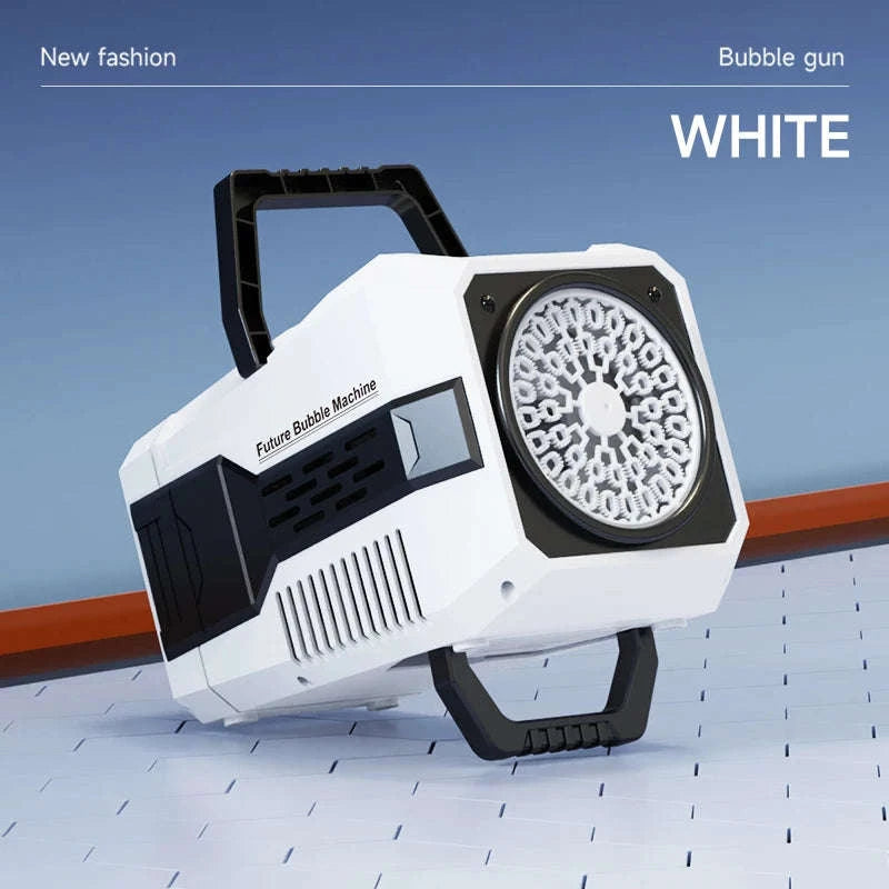 69-Hole Bubble Gun with Lights and Rechargeable Power-Rabbit