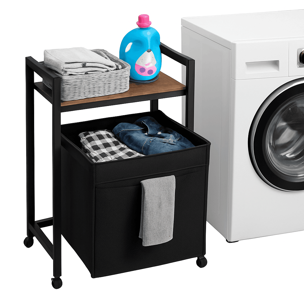 69L Rolling Laundry Basket with Removable Sorter Bags and Wheels-Rust / United States