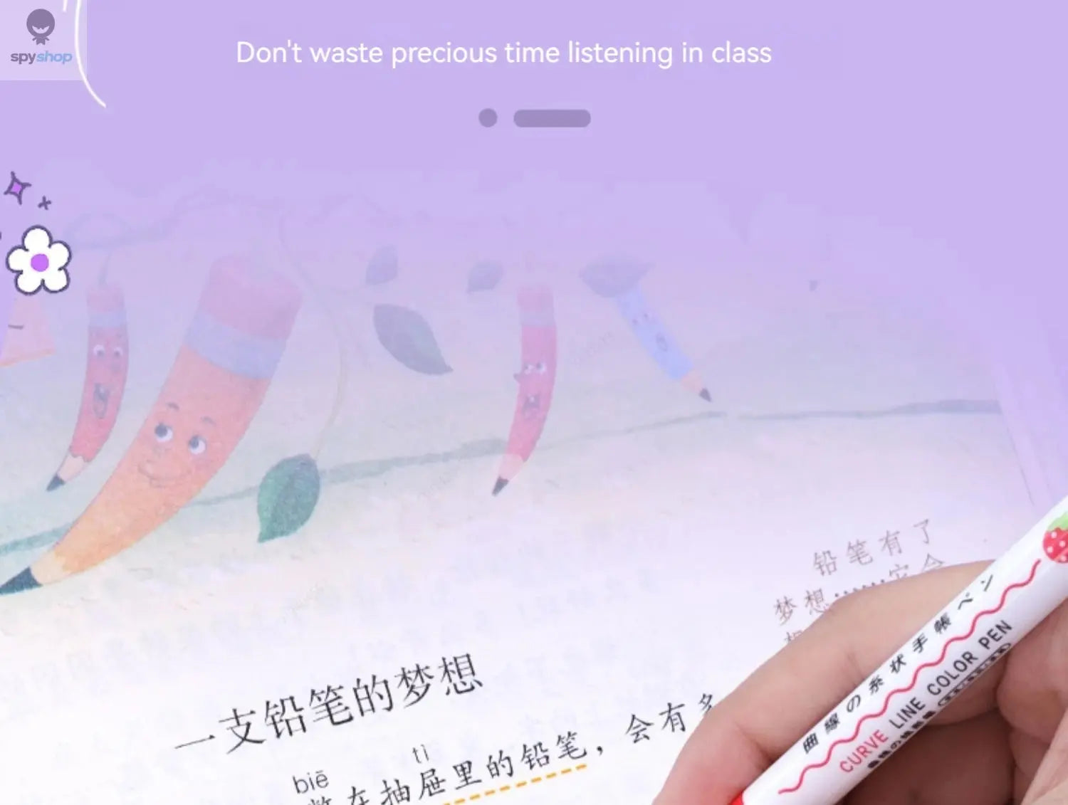 6Pcs/Set Flower Line Shape Highlighter Pen Roller Tip Curve Liner Marker Kawaii Korean Stationery School Office Supplies Gifts Spy-shop.com