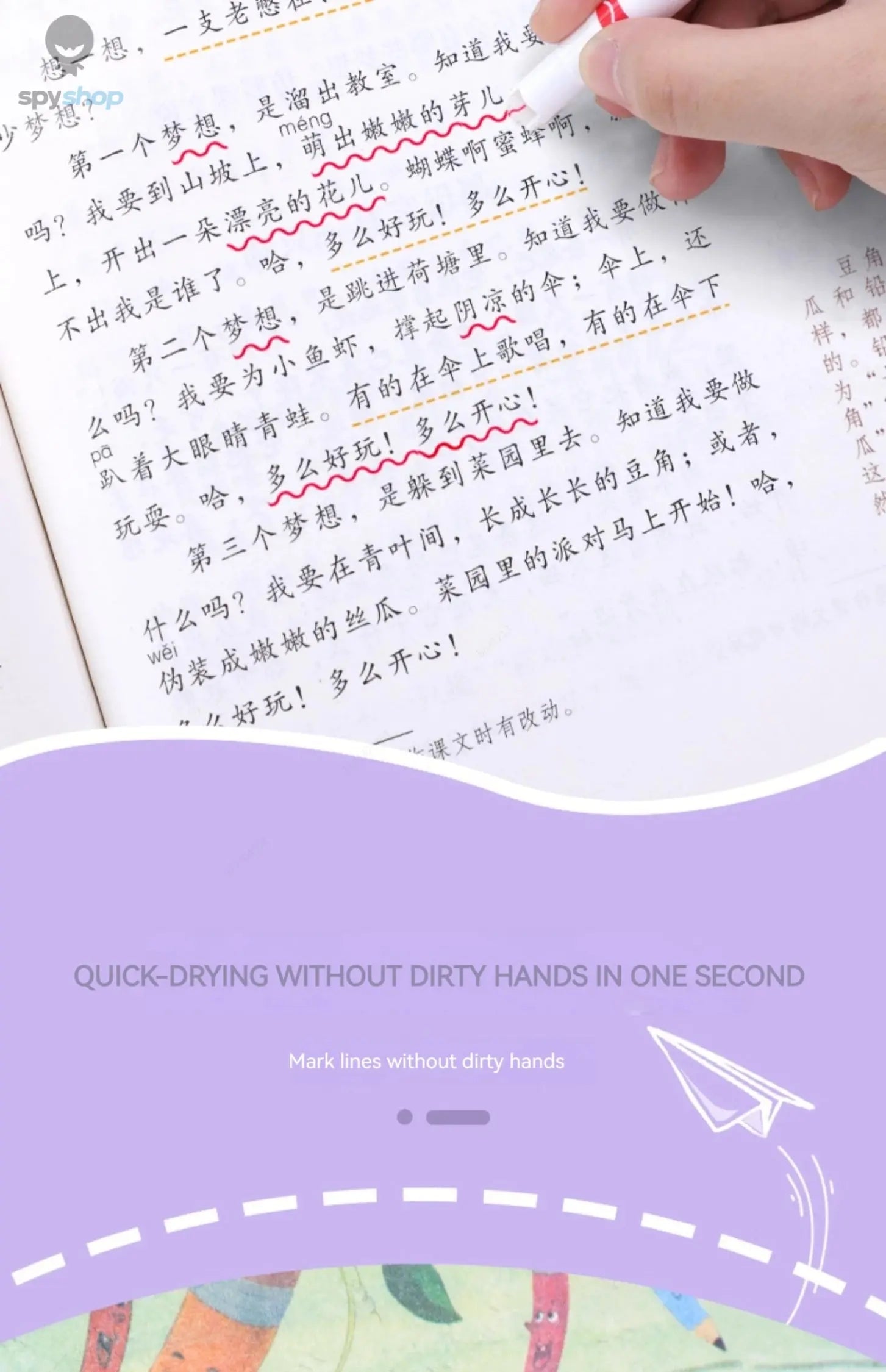 6Pcs/Set Flower Line Shape Highlighter Pen Roller Tip Curve Liner Marker Kawaii Korean Stationery School Office Supplies Gifts Spy-shop.com