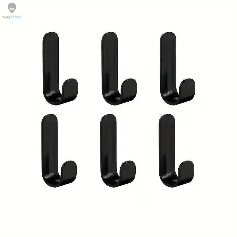 6Pcs Strong Self-Adhesive J-hook Waterproof Adhesive Hanging,Bathroom Towel Key Kitchen Spy-shop.com