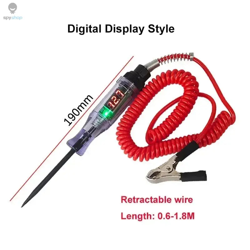 6V 12V 24V Car Truck Voltage Circuit Tester Digital LED Probe Test Pen Auto Diagnostic Repair Tool with Measuring Function